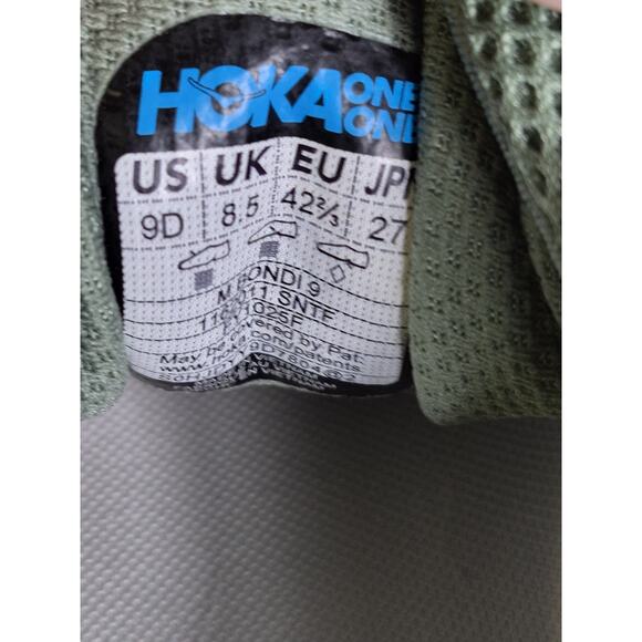 Hoka One One M Bondi 9 Mens Size 9D Succulent Fern Running Shoes 1162011 NEW - Picture 4 of 12